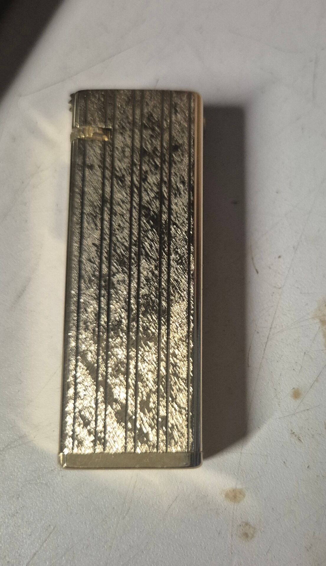 Vintage Scorpio gas lighter in its collector's case.