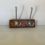 Wooden wall coat rack 2 hooks