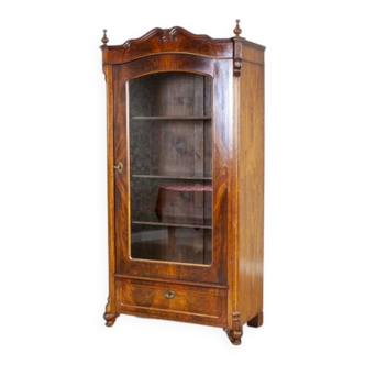 Mahogany Wood & Veneer Display Cabinet or Bookcase, 1890