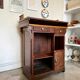 Counter, reception furniture in solid wood early twentieth century