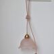 Walklight in curved glass – pink colors -