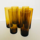 Large amber glasses