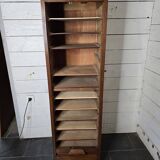 Classeur à rideau ancien en chêne