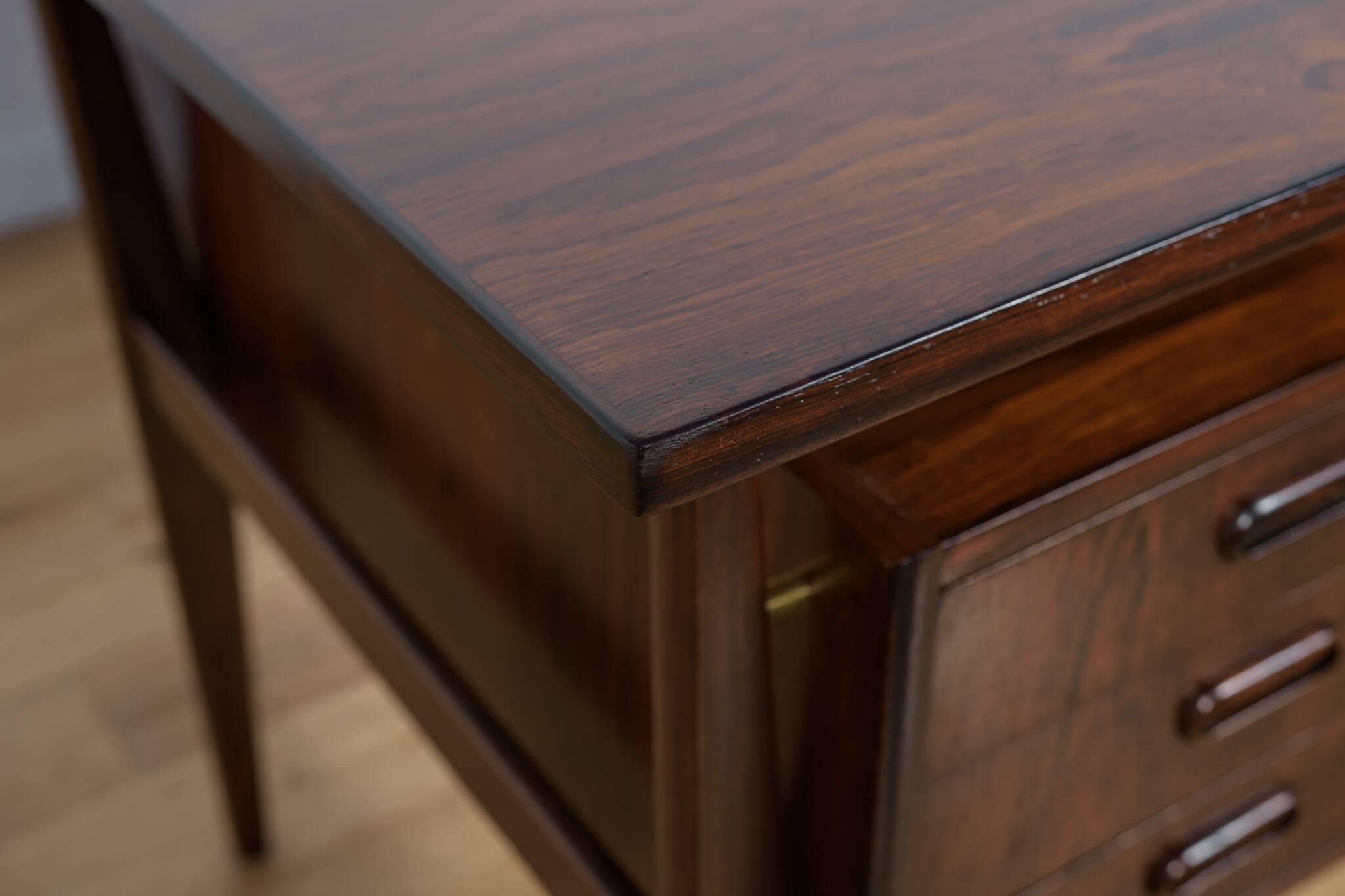 Mid Century Rosewood Desk by Gunnar Nielsen Tibergaard for Tibergaard, 1960s