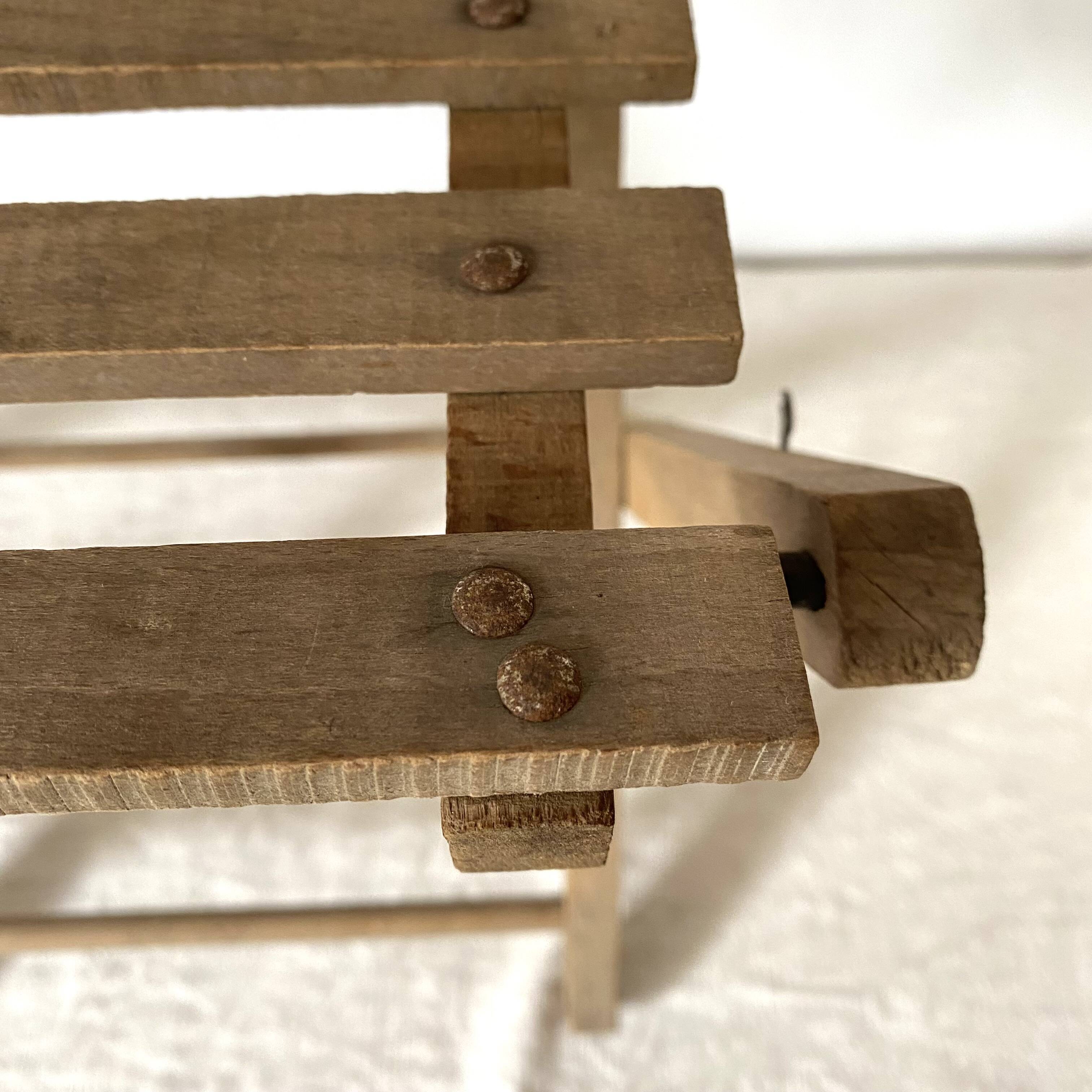 Antique folding chair or plant holder