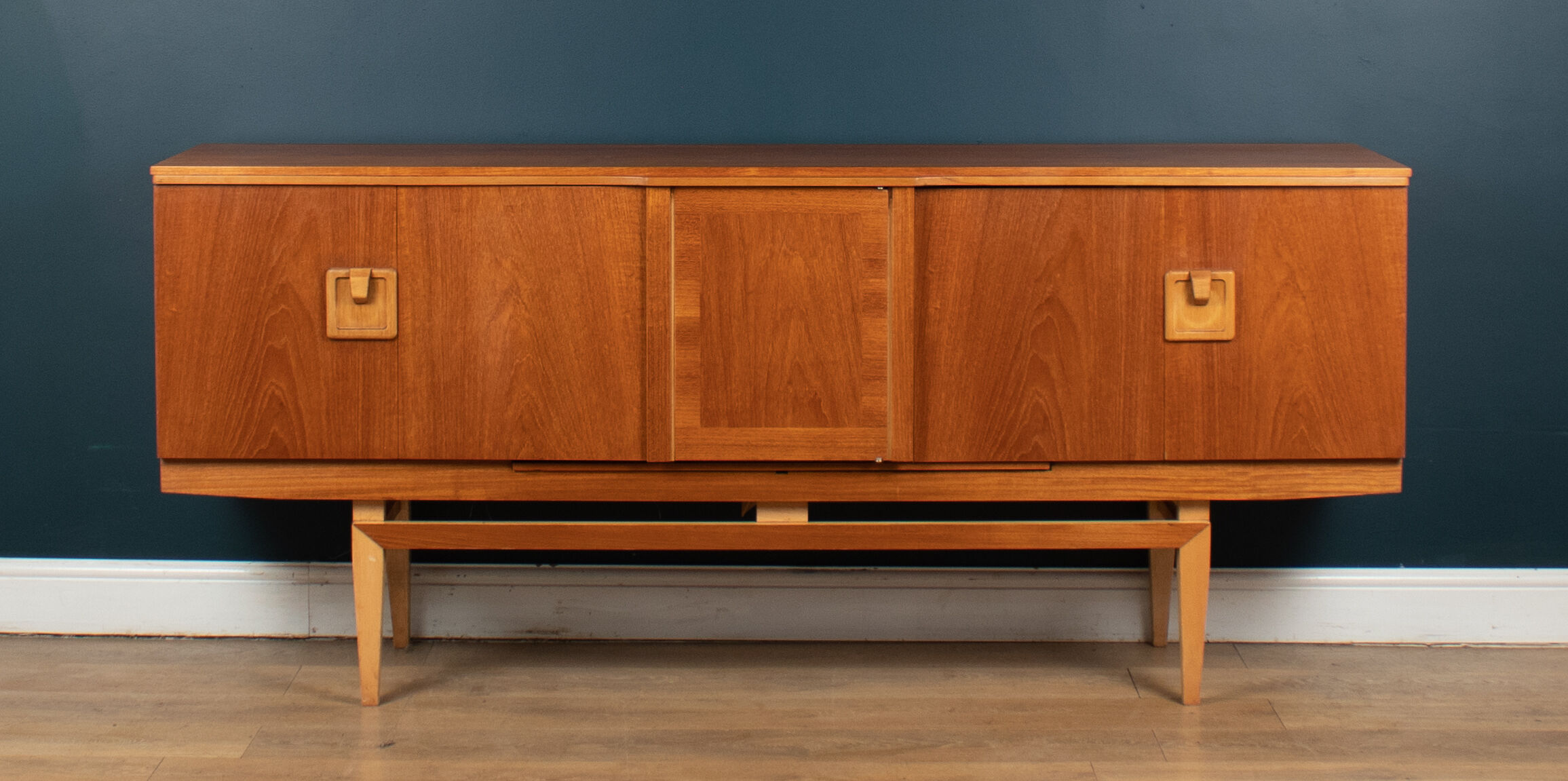 Retro 1960s teak restored beautility mid century sideboard with bar