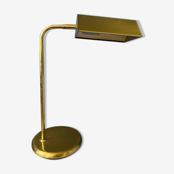 Lampe de bureau en laiton du milieu du siècle