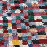 Colorful Boucherouite Moroccan rug - 141 x 237 cm