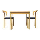 Stackable chairs and table German Lotus by Hartmut Lohmeyer for Kusch+Co, set of 3.