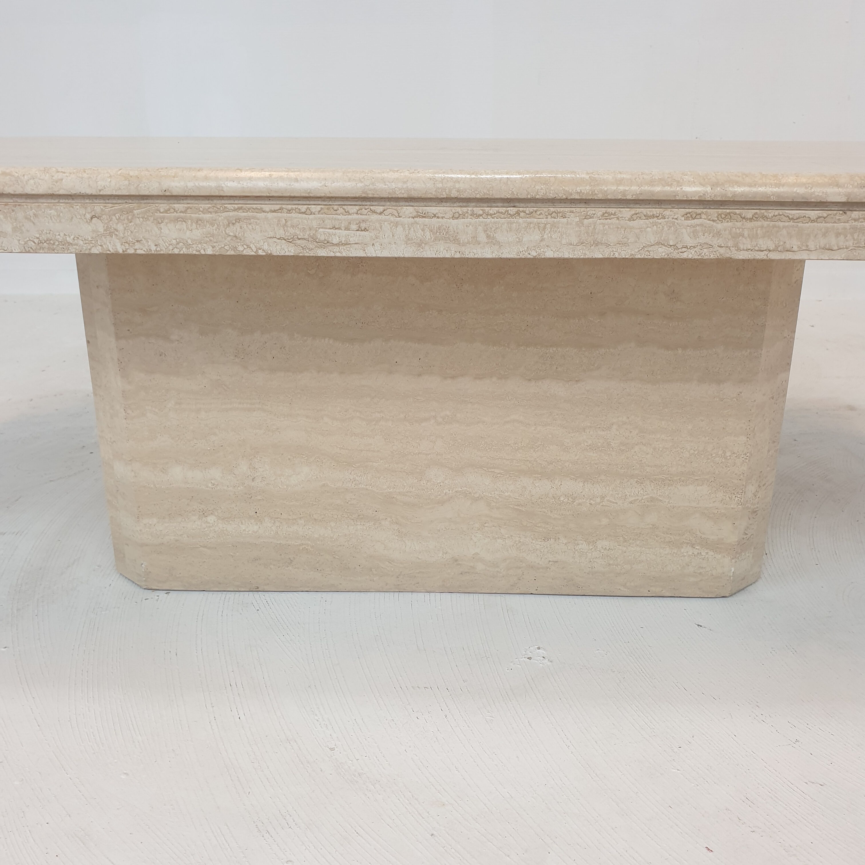 Italian travertine coffee table, 1980's