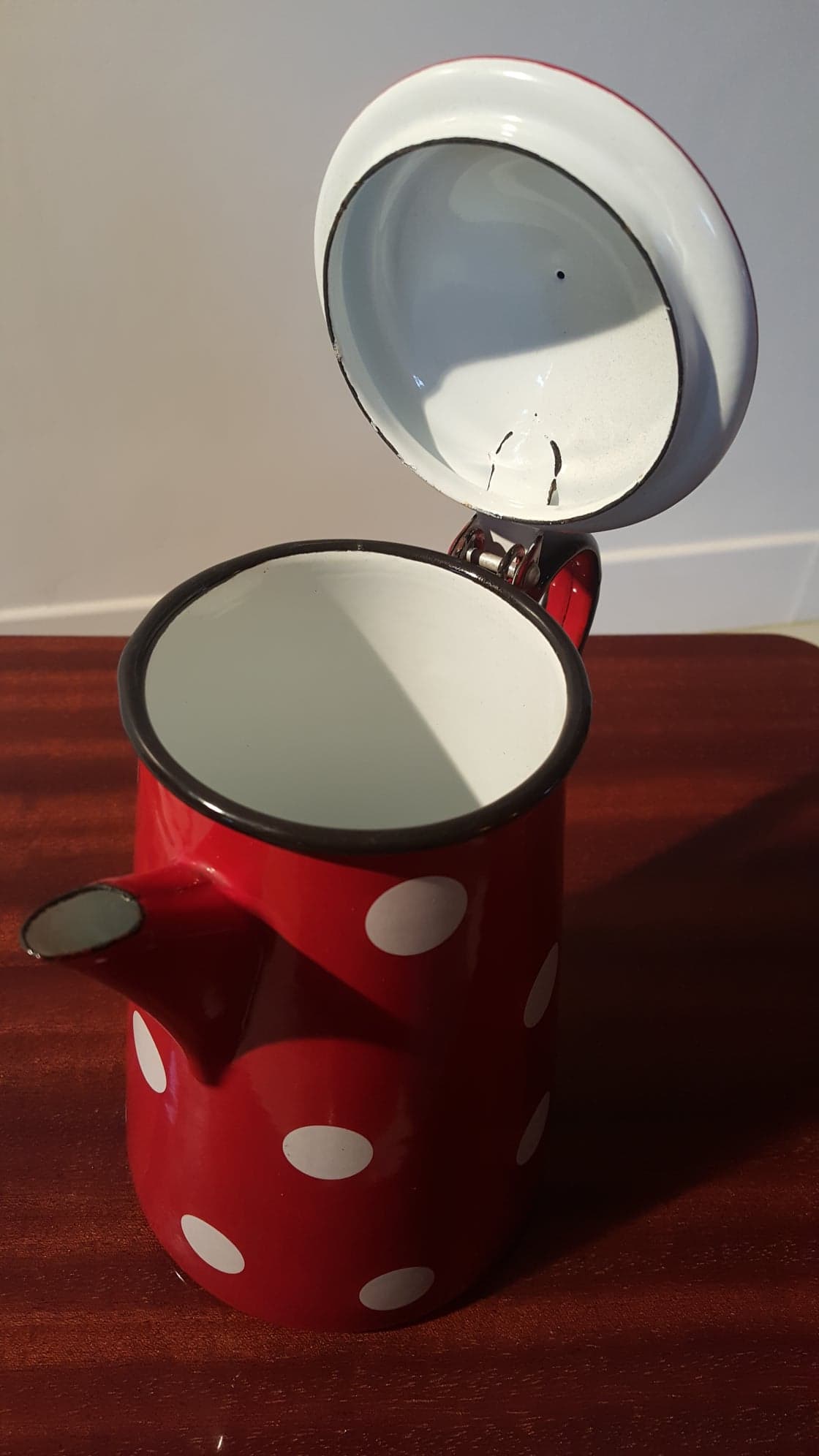 Vintage enamelled teapot