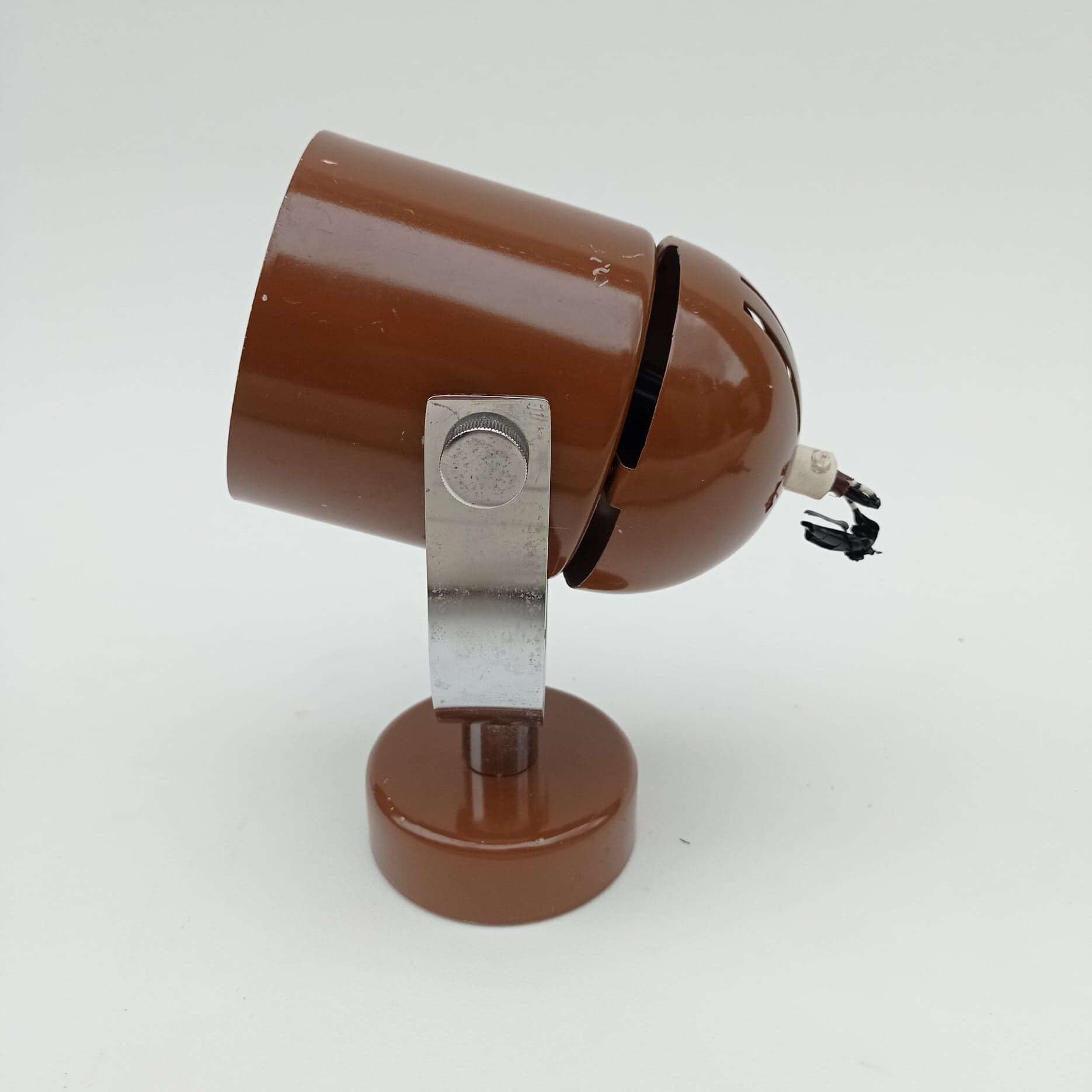 Brown wall lamp by S. Indra, from the 70's, Czechoslovakia