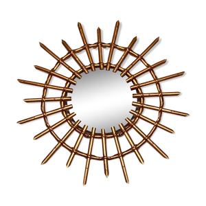 miroir soleil bambou
