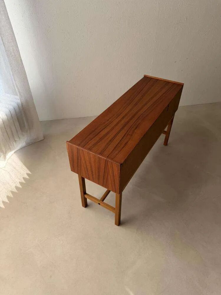 Scandinavian teak sideboard 1960s compact Danish design cabinet