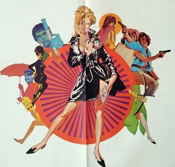 Affiche originale 1966 vintage Modesty Blaise Bob Peak