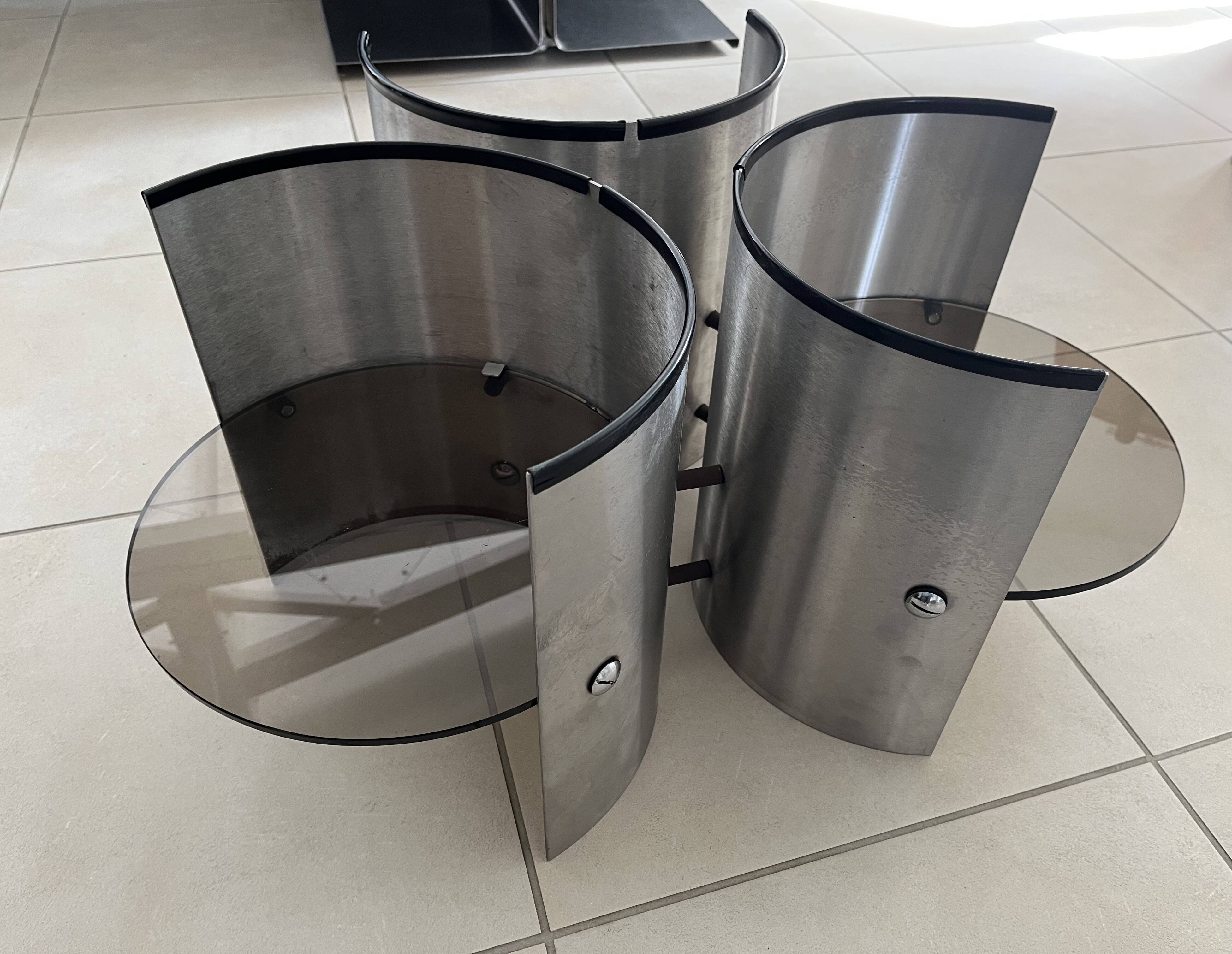 Chrome coffee table Space Age 1970