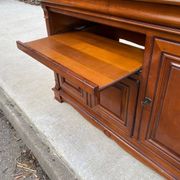Louis Philippe country wooden sideboard with 2 drawers and 3 doors 126cm