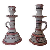 duo of ceramic candle holders