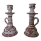 duo of ceramic candle holders