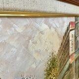 Tableau encadré huile sur toile signée Burnett