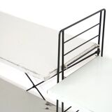 Tomado floor shelf in shades of gray