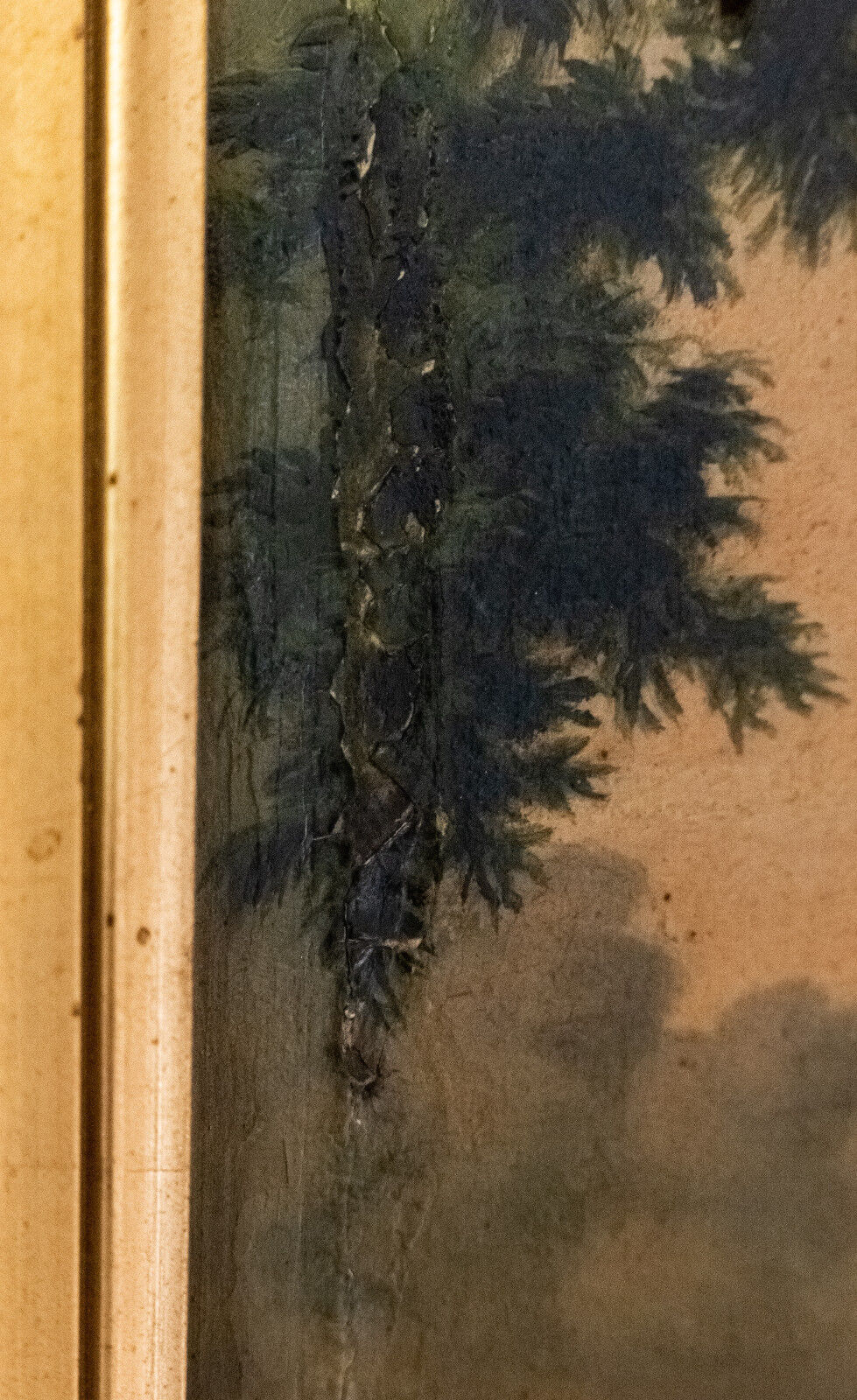 Oil on canvas undergrowth scene early twentieth century