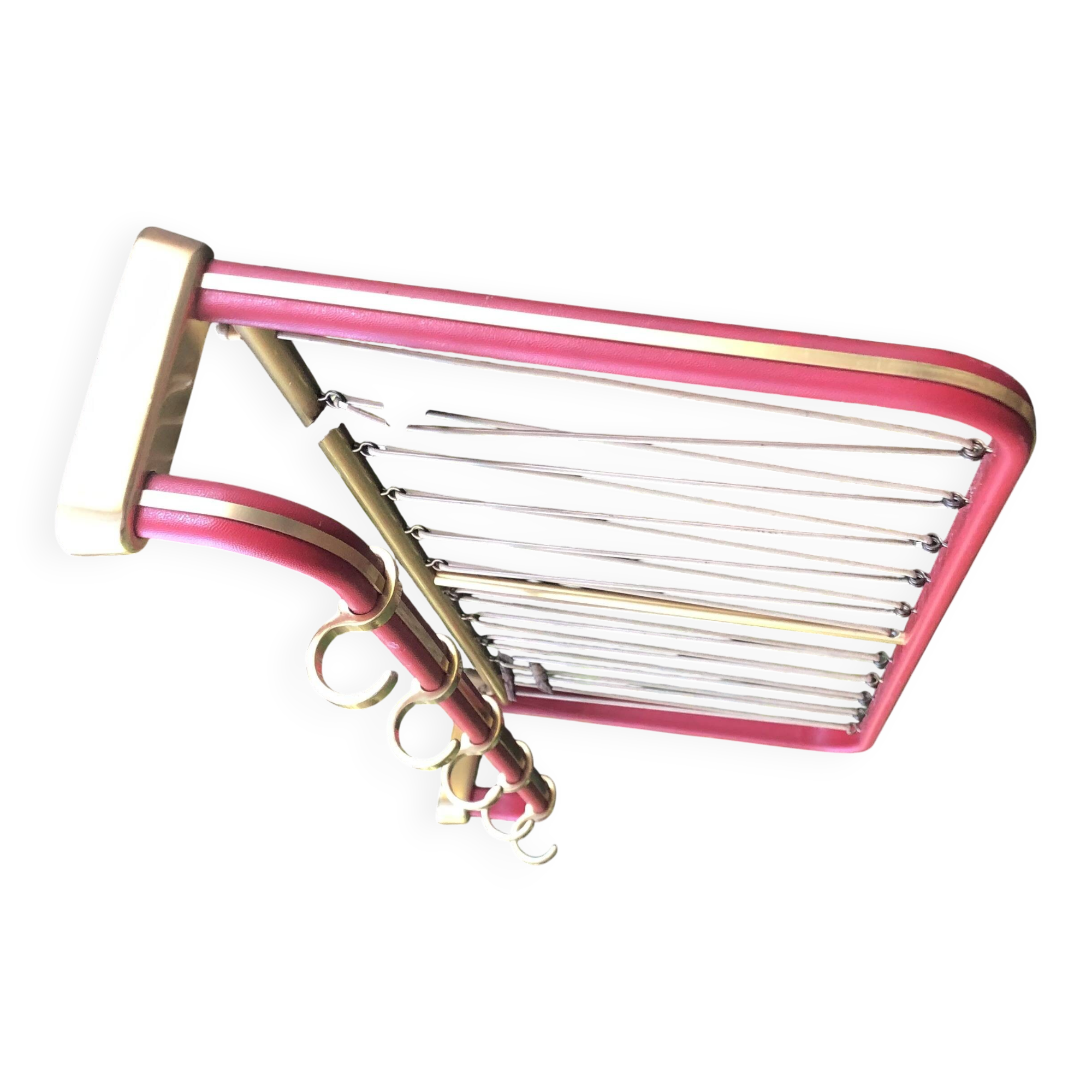 Vintage SNCF wall coat rack from the 60s