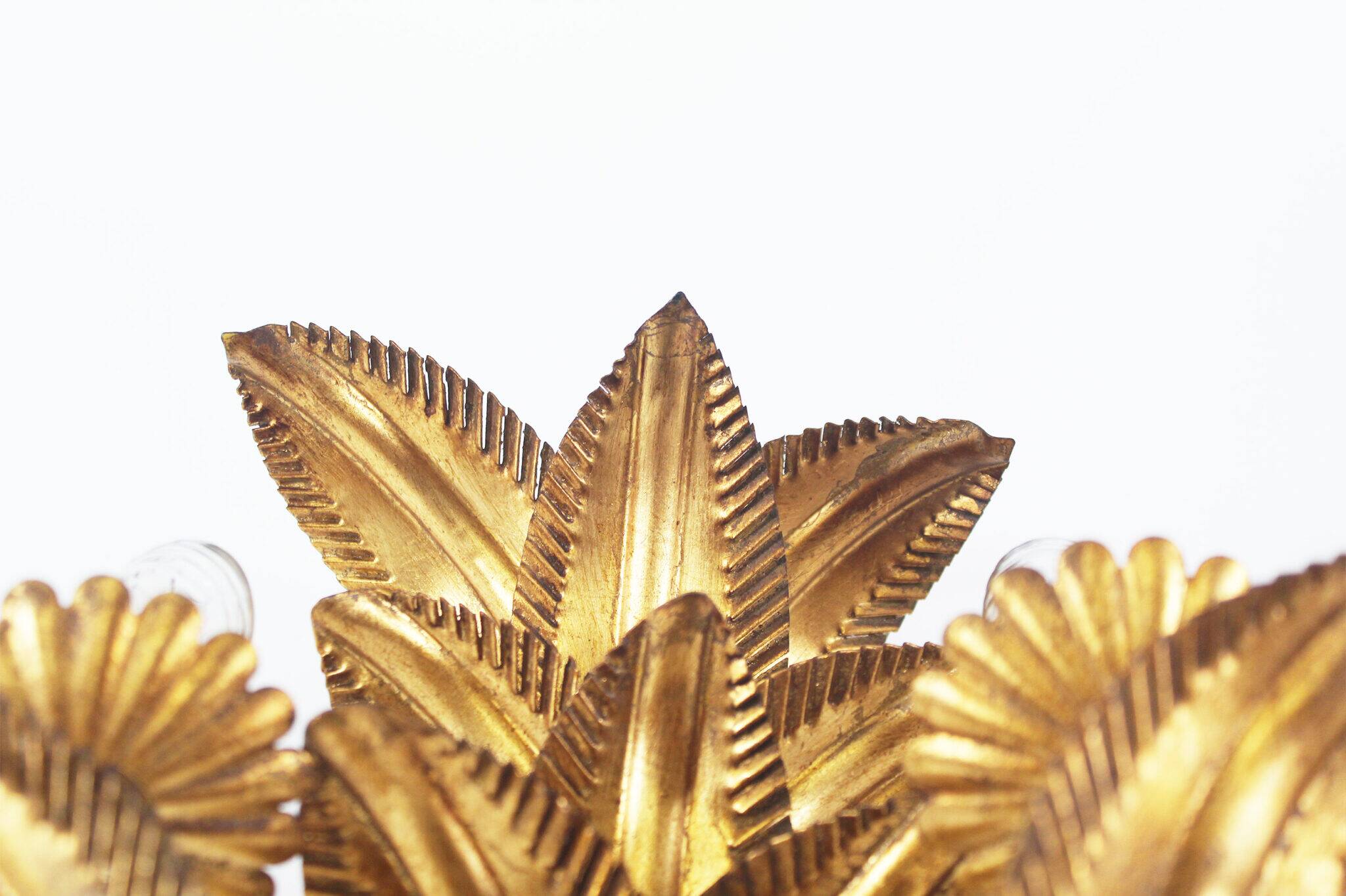 Pair of large vintage gilt sheaf scones by hans kögl