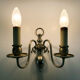 Pair of Dutch wall lamps Flemish 2-branched. Year 40 50