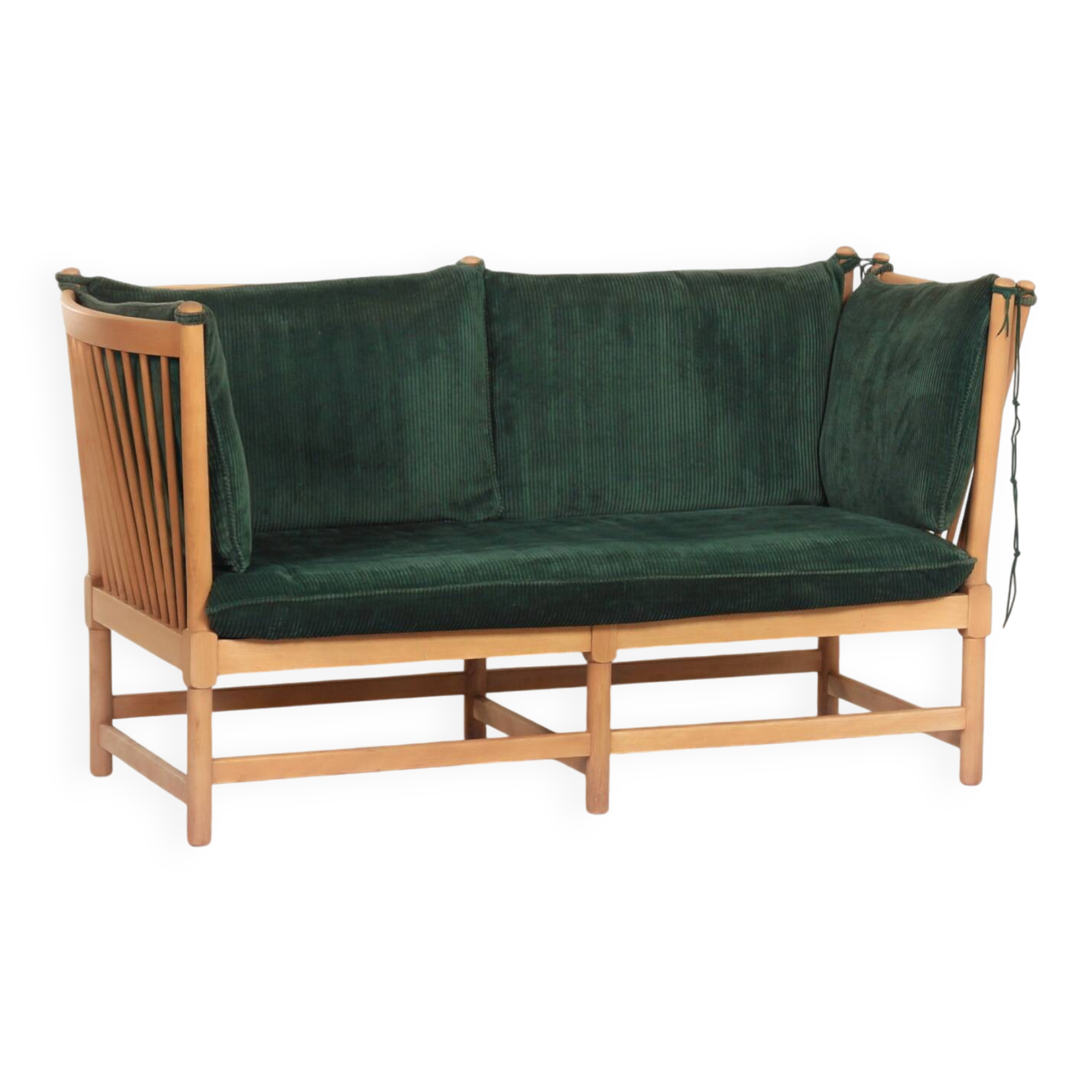 SPOKE-BACK SOFA BY BORGE MORGENSEN FOR FRITZ HANSEN, 1963 | EARLY EDITION