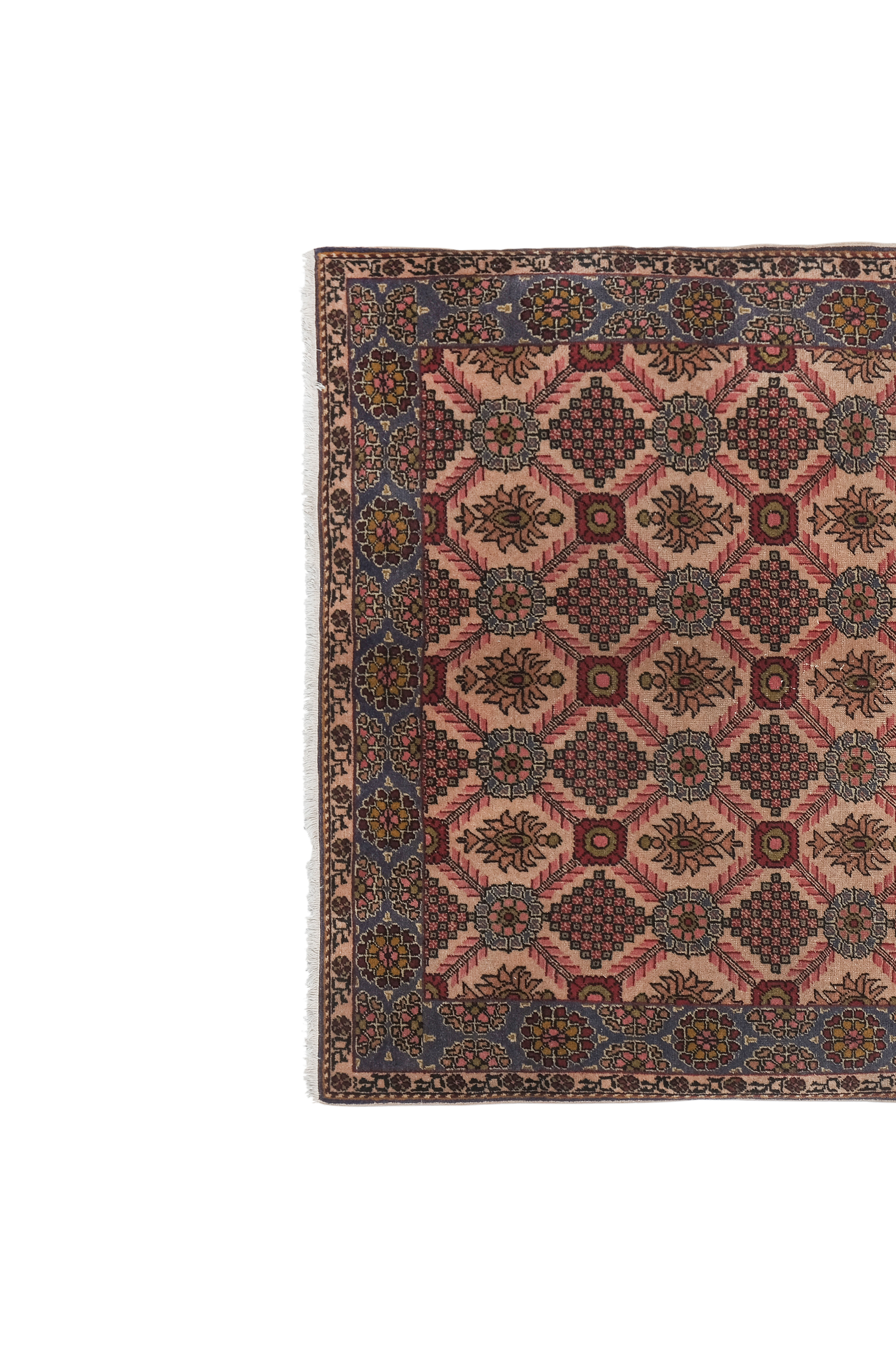 Vintage Turkish rug from Oushak, hand-woven 131x202 cm