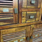 Solid acacia wood sideboard 4 doors, 2 drawers