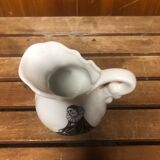 Ancien pichet lait pierrot dessin tristan porcelaine blanc 1980 vintage