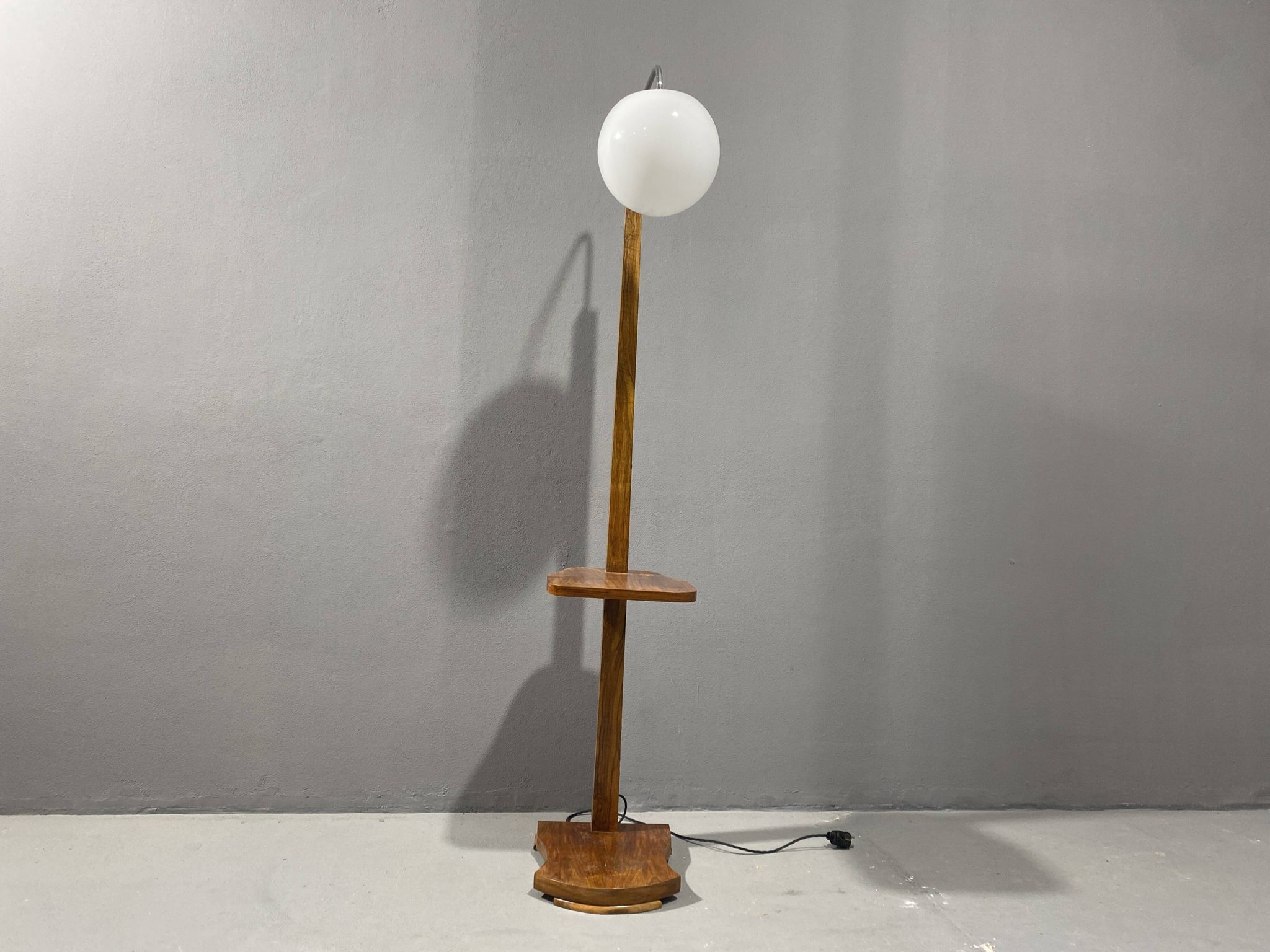 Lampe de sol art déco, années 1930, Tchécoslovaquie
