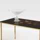 Maison Baguès bamboo brass Chinese lacquered small coffee table 1950s