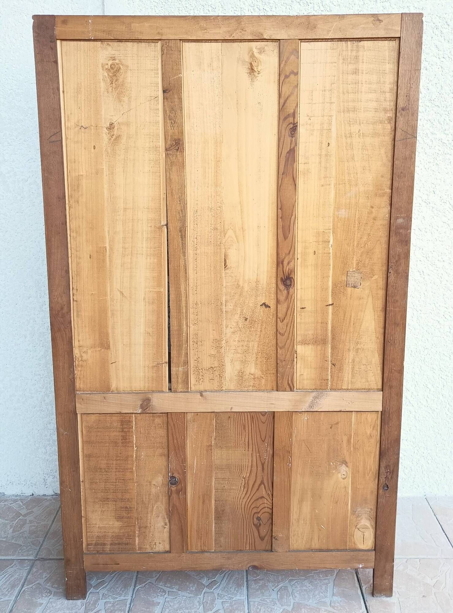 Vintage glass-fronted oak bookcase