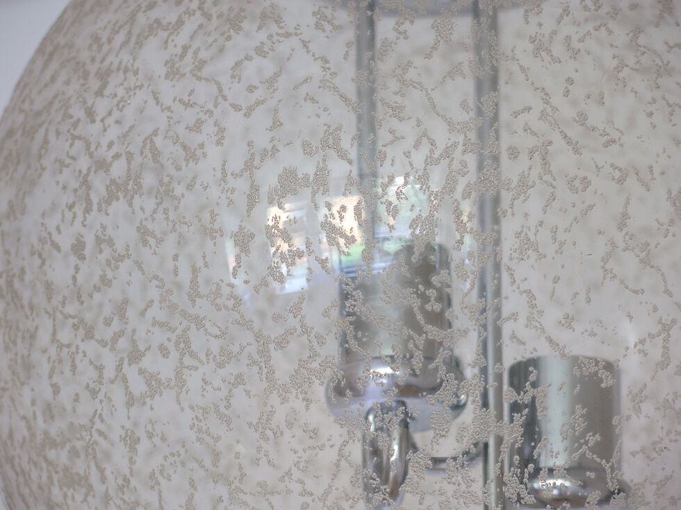 Hanging lamp glass globe by doria, 1970s