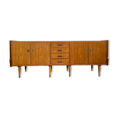 Enfilade vintage - pieds fuseaux - teck - 50/60 - look scandinave