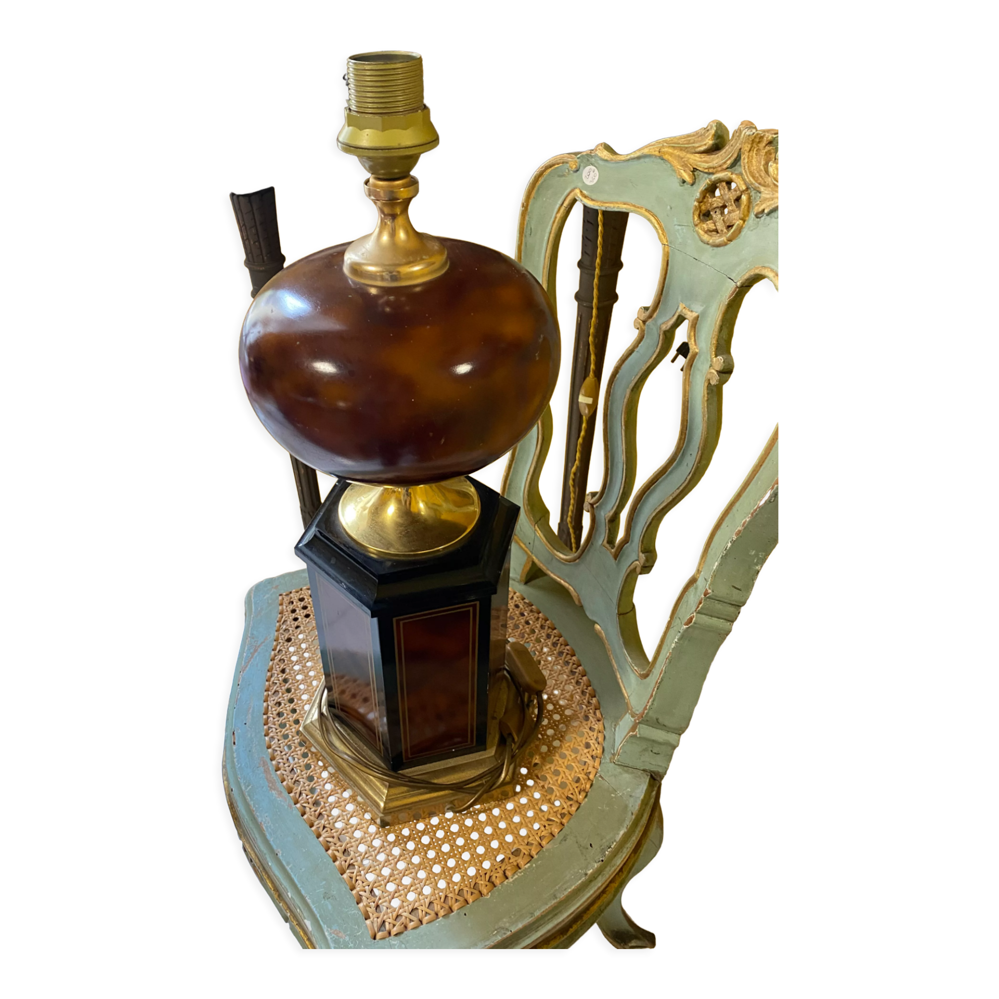 Lamp base in lacquer and metal 1980s