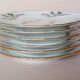 6 Limosa hard porcelain dessert plates (Limoges)