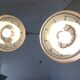 Duo de suspensions en opaline vintage