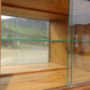 Grand buffet 2 corps en noyer et marbre