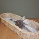 Rattan pan pattern vintage flowers