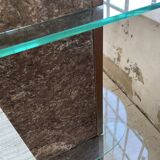 Roche Bobois stone and glass sculpture shelf 1970s