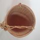 Rattan basket to hang vintage plant door