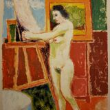 Femme au chevalet