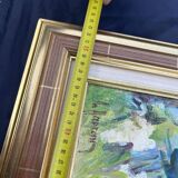 Russian painting by Andrei Dargan – woman in the garden – oil on canvas