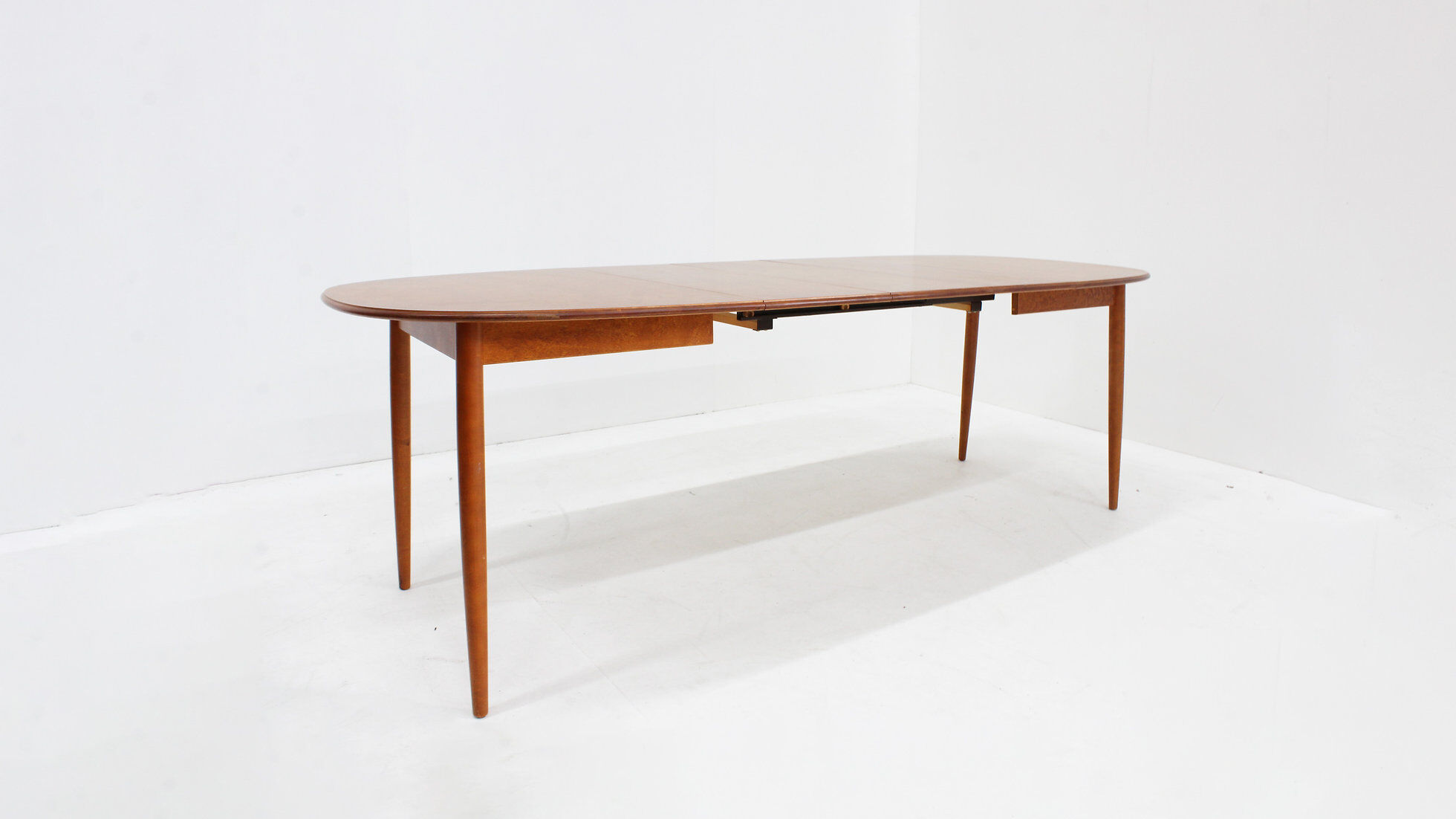 Vintage oval extendable dining table 1960s Asko
