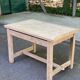 Renovated farmhouse table desk in oak, 110cm from the 1920s.