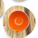 Coffee service Vallauris ceramic wood decoration